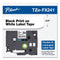 Brother TZe Flexible Tape Cartridge for P-Touch Labelers, 0.7" x 26.2 ft, Black on White (35667J)