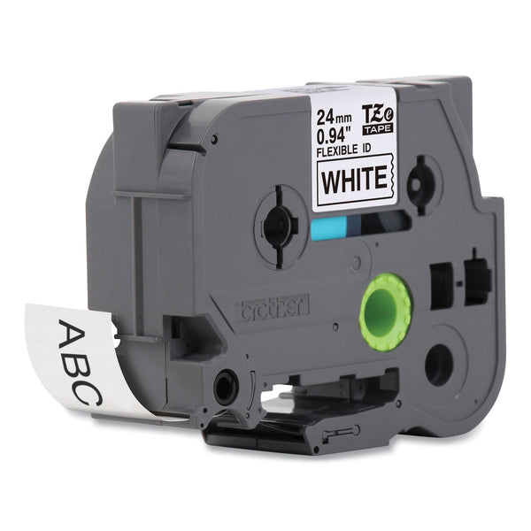 Brother TZe Flexible Tape Cartridge for P-Touch Labelers, 0.94" x 26.2 ft, Black on White (BRTTZEFX251)