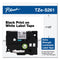 Brother TZ Extra-Strength Adhesive Laminated Labeling Tape, 1.4" x 26.2 ft, Black on White (BRTTZES261)