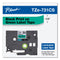 Brother TZe Laminated Removable Label Tapes, 0.47" x 26.2 ft, Black on Green (BRTTZE731CS)