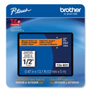 Brother TZe Laminated Removable Label Tapes, 0.47" x 26.2 ft, Black on Orange (BRTTZEB31CS)