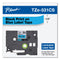Brother TZe Laminated Removable Label Tapes, 0.47" x 26.2 ft, Black on Blue (BRTTZE531CS)
