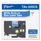 Brother TZe Laminated Removable Label Tapes, 0.47" x 26.2 ft, White on Blue (BRTTZE535CS)