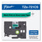 Brother TZe Laminated Removable Label Tapes, 0.35" x 26.2 ft, Black on Green (BRTTZE721CS)