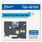 Brother TZe Laminated Removable Label Tapes, 0.35" x 26.2 ft, Black on Blue (BRTTZE521CS)