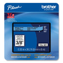 Brother TZe Laminated Removable Label Tapes, 0.35" x 26.2 ft, Black on Blue (BRTTZE521CS)