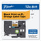 Brother TZ Standard Adhesive Laminated Labeling Tape, 0.7" x 16.4 ft, Black on Fluorescent Orange (BRTTZEB41)