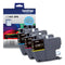 Brother LC4013PKS Ink, 200 Page-Yield, Cyan/Magenta/Yellow, 3/Pack (BRTLC4013PKS)