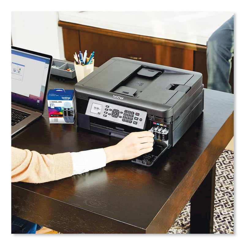 Brother LC401XL2PKS High-Yield Ink, 500 Page-Yield, Black, 2/Pack (BRTLC401XL2PKS)