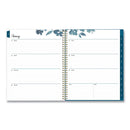 Blue Sky® Bakah Blue Weekly/Monthly Planner, Floral Artwork, 11 x 8.5, Blue/White Cover, 12-Month (Jan to Dec): 2025 (BLS137261)