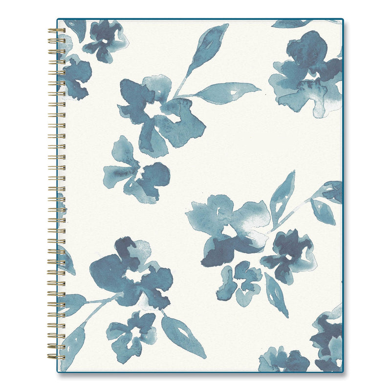 Blue Sky® Bakah Blue Weekly/Monthly Planner, Floral Artwork, 11 x 8.5, Blue/White Cover, 12-Month (Jan to Dec): 2025 (BLS137261)
