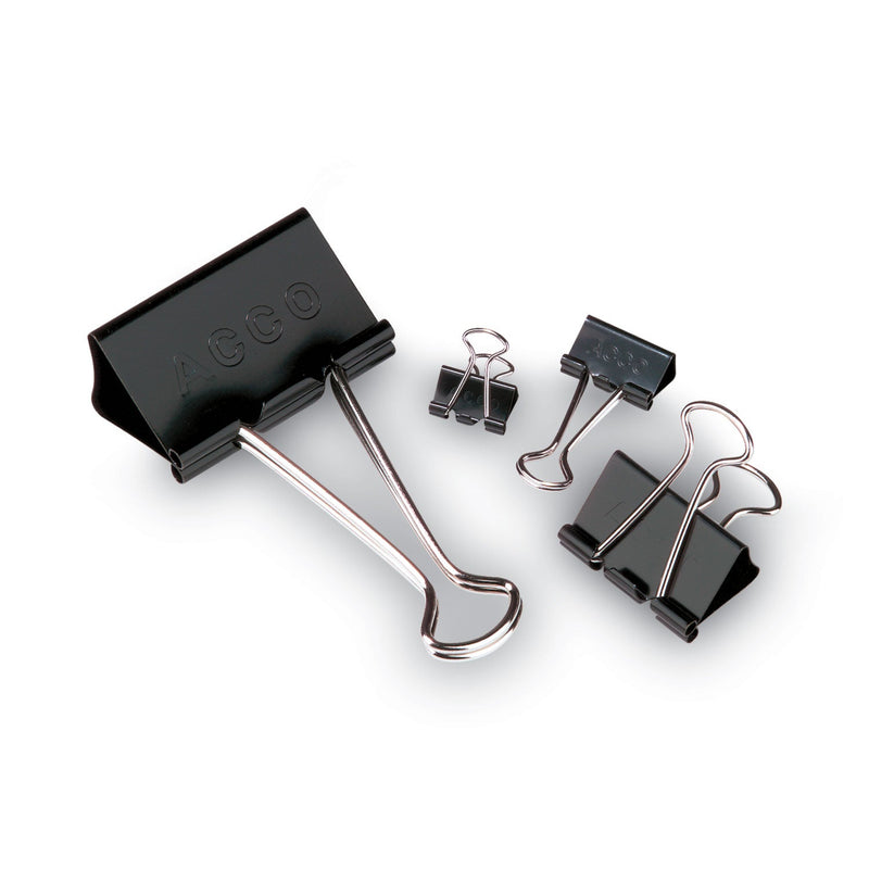 ACCO Binder Clips, Mini, Black/Silver, Dozen (ACC72010)