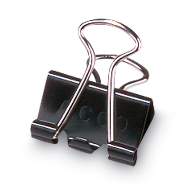 ACCO Binder Clips, Small, Black/Silver, Dozen (ACC72020)