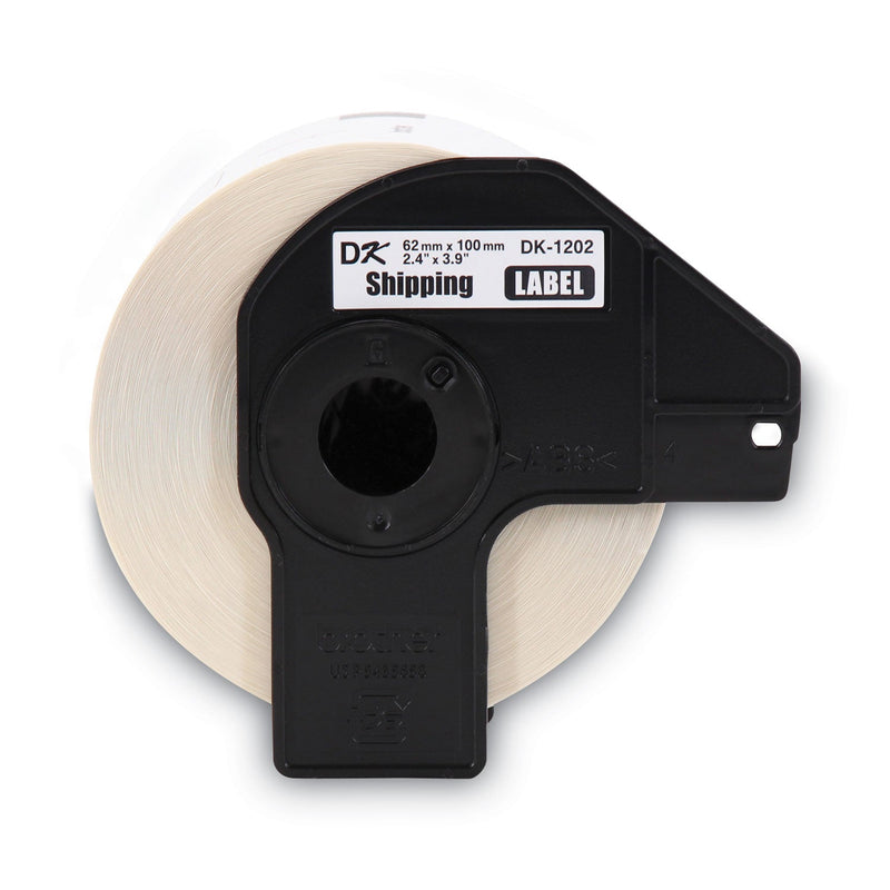 Brother Die-Cut Shipping Labels, 2.4" x 3.9", White, 300/Roll (BRTDK1202)