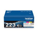 Brother TN2234PK Toner, 1,400/1,300 Page-Yield, Black/Cyan/Magenta/Yellow (BRTTN2234PK)