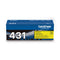Brother TN431Y Toner, 1800 Page-Yield, Yellow (BRTTN431Y)