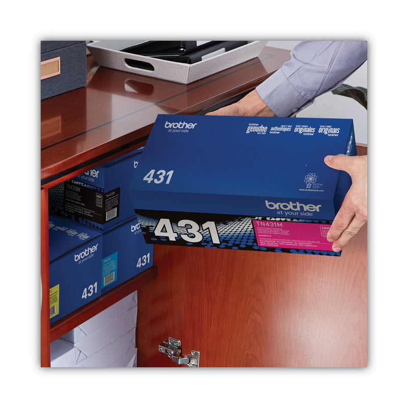 Brother TN431M Toner, 1800 Page-Yield, Magenta (BRTTN431M)