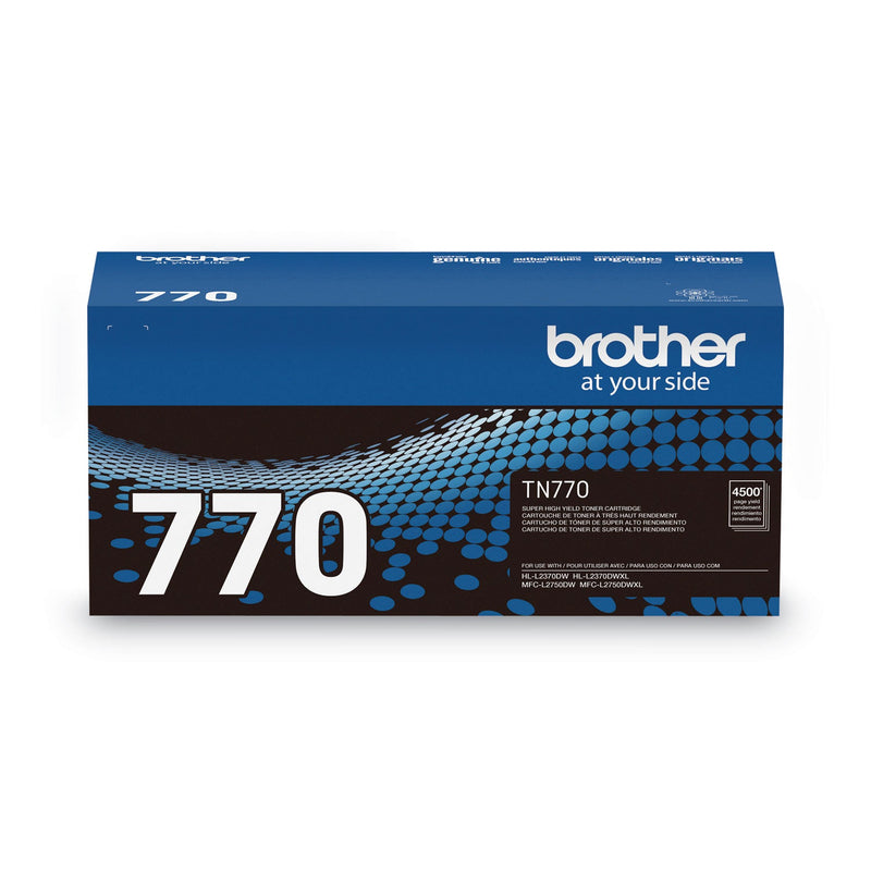 Brother TN770 Super High-Yield Toner, 4500 Page-Yield, Black (BRTTN770)