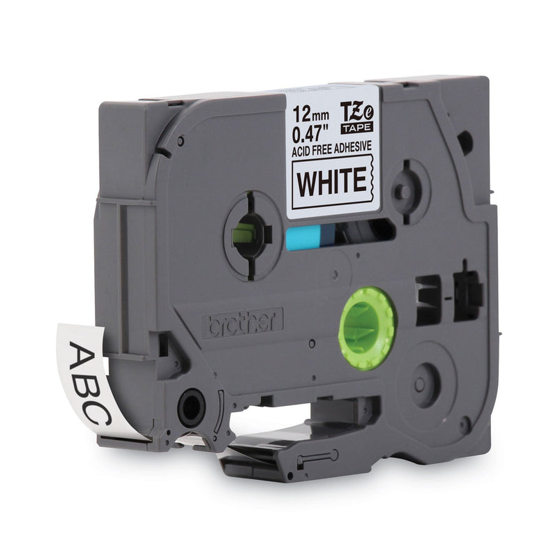Brother TZ Photo-Safe Tape Cartridge for P-Touch Labelers, 0.47" x 26.2 ft, Black on White (BRTTZEAF231)