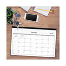 Blue Sky® Enterprise Desk Pad, Geometric Artwork, 17 x 11, White/Gray Sheets, Black Binding, Clear Corners, 12-Month (Jan to Dec): 2025 (BLS111293)