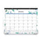 Blue Sky® Lindley Desk Pad, Floral Artwork, 22 x 17, White/Blue/Green Sheets, Black Binding, Clear Corners, 12-Month (Jan to Dec): 2025 (BLS100018)