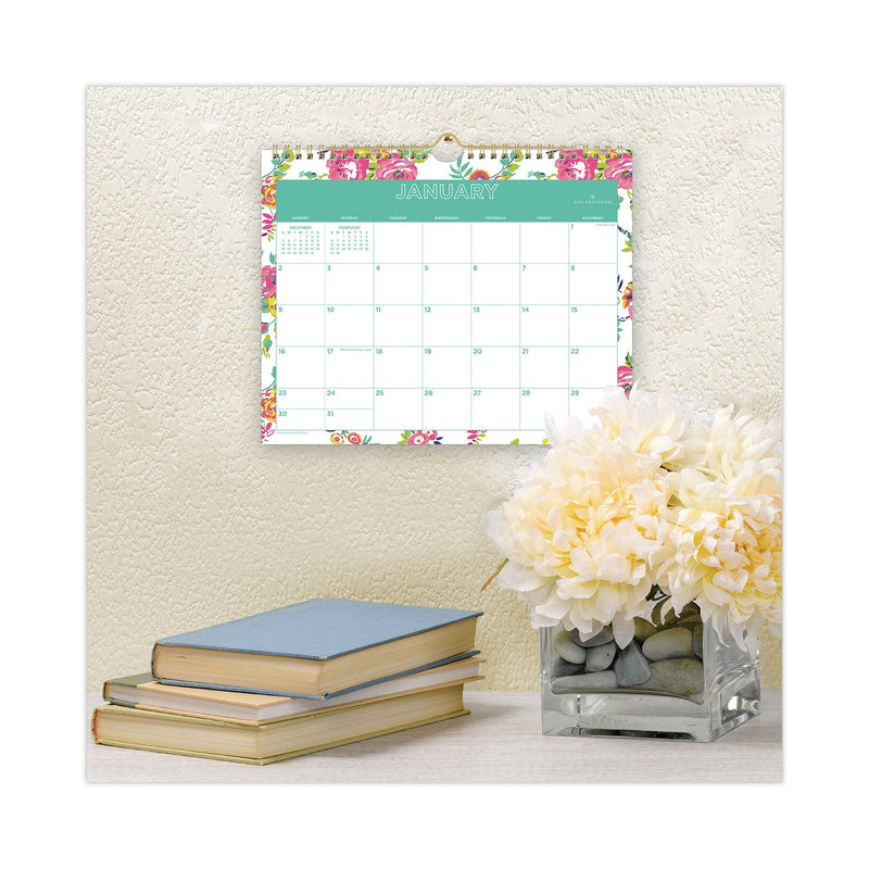 Blue Sky® Day Designer Peyton Wall Calendar, Floral Artwork, 11 x 8.75, White/Multicolor Sheets, 12-Month (Jan to Dec): 2025 (BLS103629)