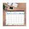 Blue Sky® Lindley Desk Pad, Floral Artwork, 22 x 17, White/Blue/Green Sheets, Black Binding, Clear Corners, 12-Month (Jan to Dec): 2025 (BLS100018)