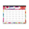 Blue Sky® Mahalo Academic Desk Pad, Floral Artwork, 22 x 17, Black Binding, Clear Corners, 12-Month (July to June): 2024 to 2025 (BLS100157)