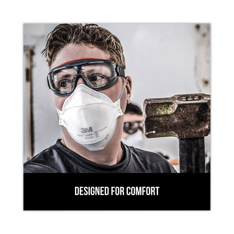 3M™ Aura Particulate Respirator 9205+, N95, One Size Fits All, 20/Pack (MMM9205PH20DC)