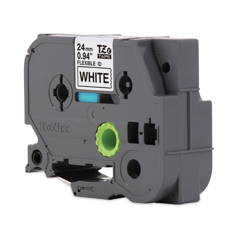Brother TZe Flexible Tape Cartridge for P-Touch Labelers, 0.94" x 26.2 ft, Black on White (BRTTZEFX251)