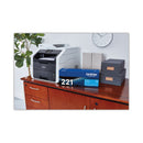 Brother TN221C Toner, 1400 Page-Yield, Cyan (QY9379)