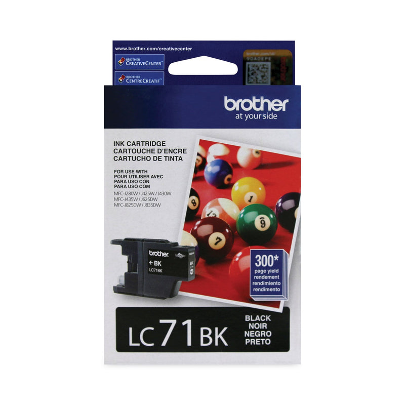Brother LC71BK Innobella Ink, 300 Page-Yield, Black (LC71BK)
