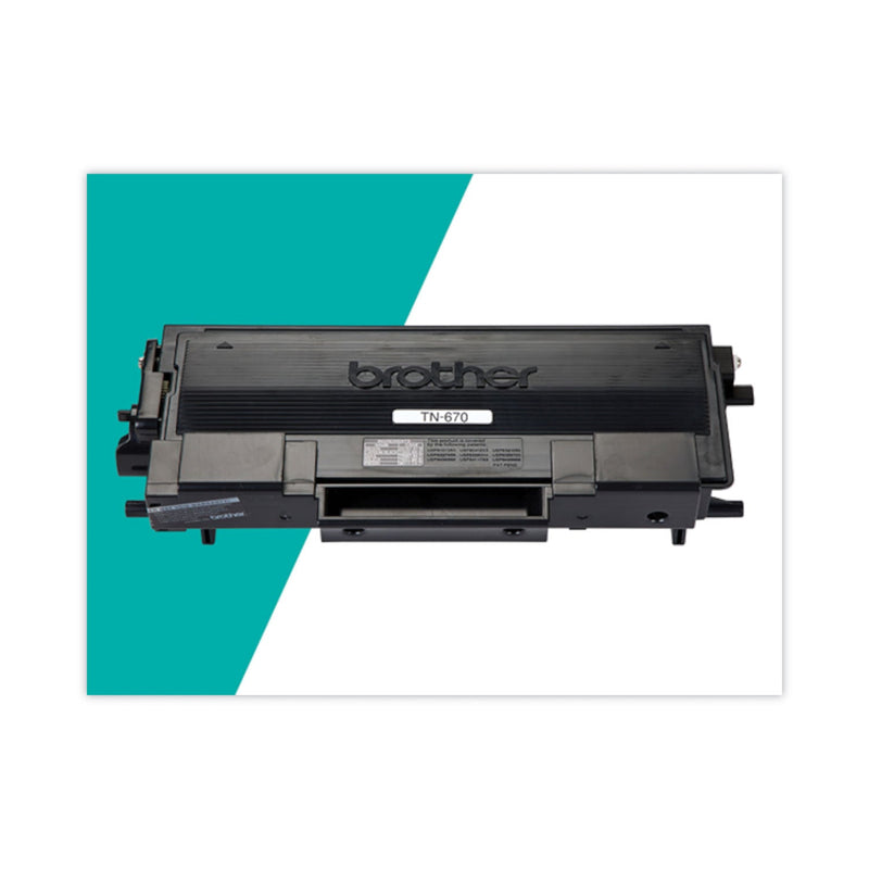 Brother TN670 High-Yield Toner, 7500 Page-Yield, Black (BRTTN670)