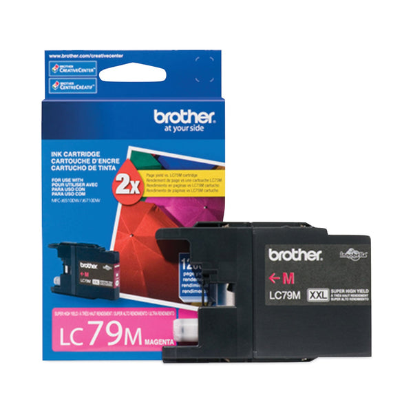 Brother LC79M Innobella Super High-Yield Ink, 1200 Page-Yield, Magenta (BRTLC79M)