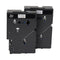 Brother TC Tape Cartridges for P-Touch Labelers, 0.47" x 25.2 ft, Black on Clear, 2/Pack (BRTTC10)