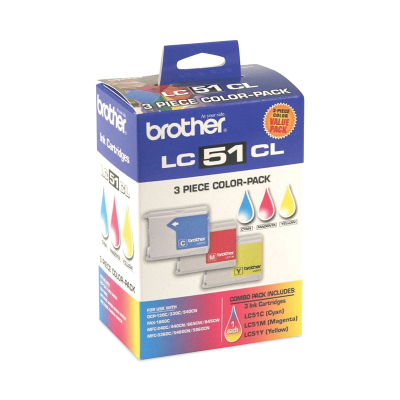 Brother LC513PKS Innobella Ink, 400 Page-Yield, Cyan/Magenta/Yellow, 3/PK (BRTLC513PKS)
