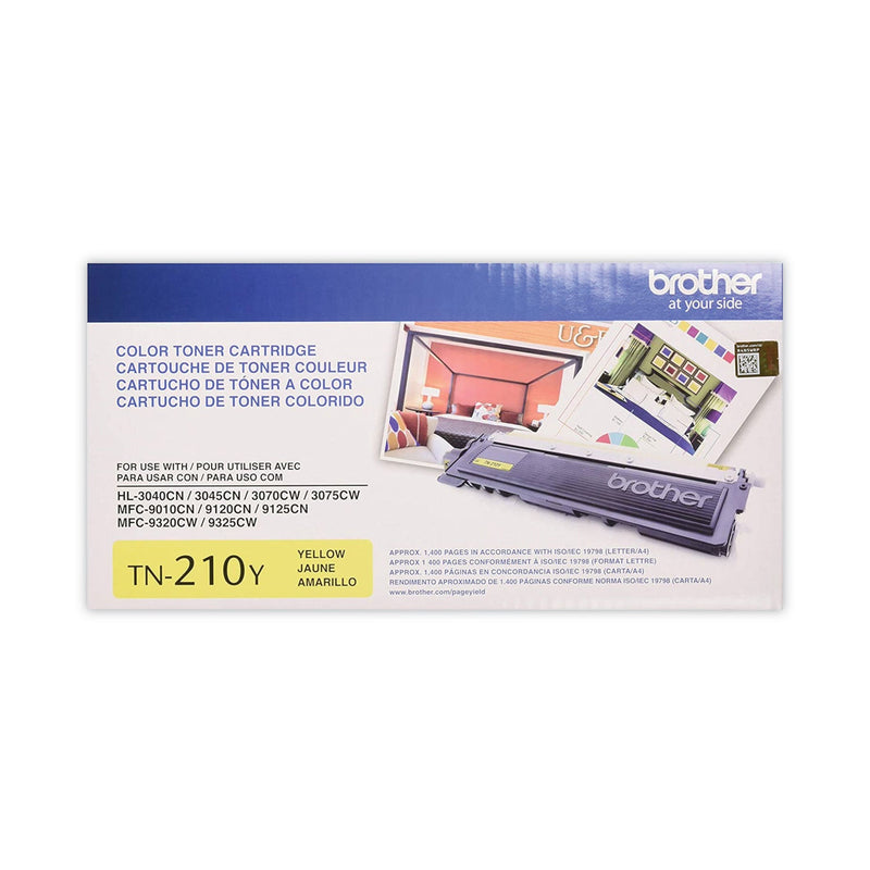 Brother TN210Y Toner, 1400 Page-Yield, Yellow (BRTTN210Y)