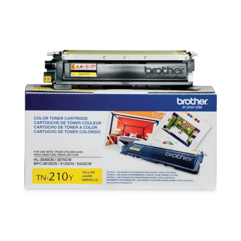 Brother TN210Y Toner, 1400 Page-Yield, Yellow (BRTTN210Y)