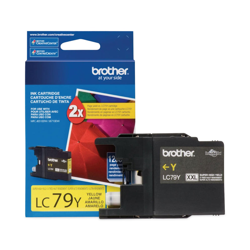 Brother LC79Y Innobella Super High-Yield Ink, 1200 Page-Yield, Yellow (BRTLC79Y)