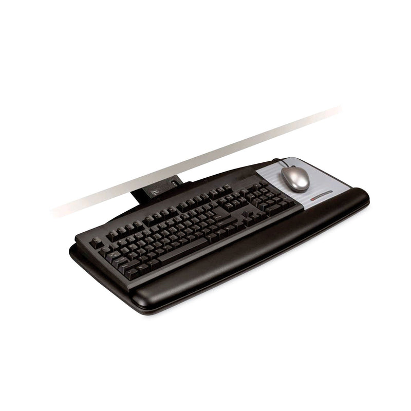 3M™ Sit/Stand Easy Adjust Keyboard Tray, Standard Platform, 25.5w x 12d, Black (48082L)