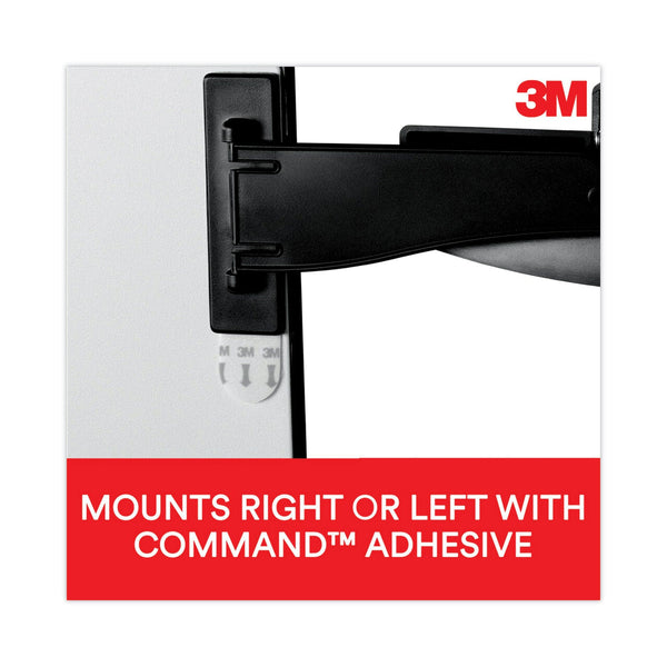 3M™ Swing Arm Copyholder, Adhesive Monitor Mount, 30 Sheet Capacity, Plastic, Black/Silver Clip (MMMDH240MB)