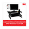 3M™ Swing Arm Copyholder, Adhesive Monitor Mount, 30 Sheet Capacity, Plastic, Black/Silver Clip (MMMDH240MB)