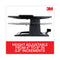 3M™ Adjustable Notebook Riser, 13" x 13" x 4" to 6", Black, Supports 20 lbs (MMMLX500)