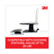 3M™ Adjustable Notebook Riser, 13" x 13" x 4" to 6", Black, Supports 20 lbs (MMMLX500)