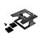 3M™ Adjustable Notebook Riser, 13" x 13" x 4" to 6", Black, Supports 20 lbs (MMMLX500)
