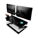 3M™ Dual Monitor Mount, For 27" Monitors, 360 Degree Rotation, +45 Degree/-45 Degree Tilt, 90 Degree Pan, Black, Supports 20 lb (MMMMM200B)