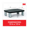 3M™ Adjustable Height Monitor Stand, 15 x 12 x 2.63 to 5.88, Black/Silver (MMMMS80B)
