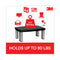 3M™ Adjustable Height Monitor Stand, 15 x 12 x 2.63 to 5.88, Black/Silver (MMMMS80B)