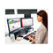 3M™ Adjustable Monitor Stand, 16" x 12" x 1.75" to 5.5", Black, Supports 20 lbs (MMMMS85B)