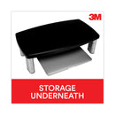 3M™ Extra-Wide Adjustable Monitor Stand, 20" x 12" x 1" to 5.78", Silver/Black, Supports 40 lbs (MMMMS90B)